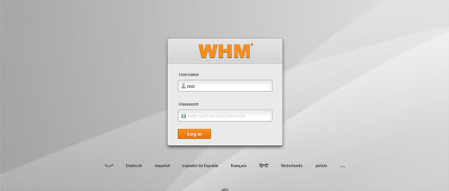 WHM login